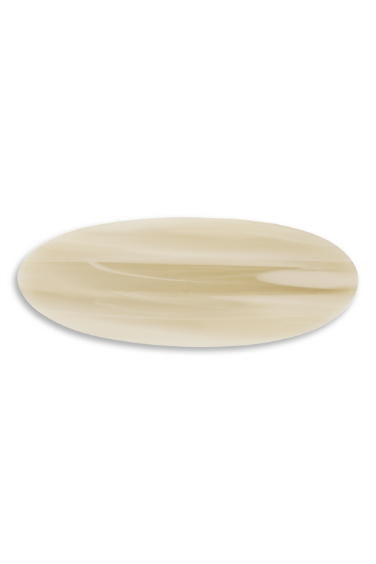 Oval Bone Clip Ivory