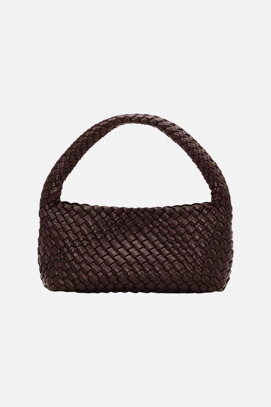 Woven Mini Bag + Pouch Brown.