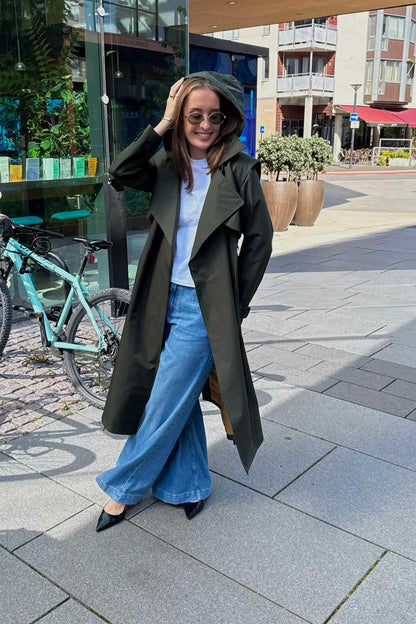 Regndråpe Trench Coat Rosin Dark Green