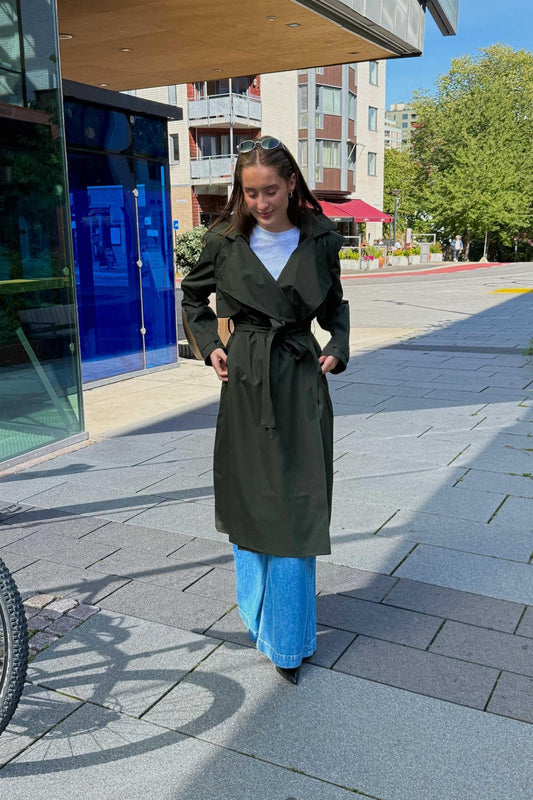Regndråpe Trench Coat Rosin Dark Green