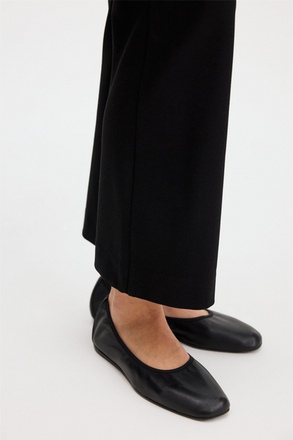 Flared jersey trousers Black
