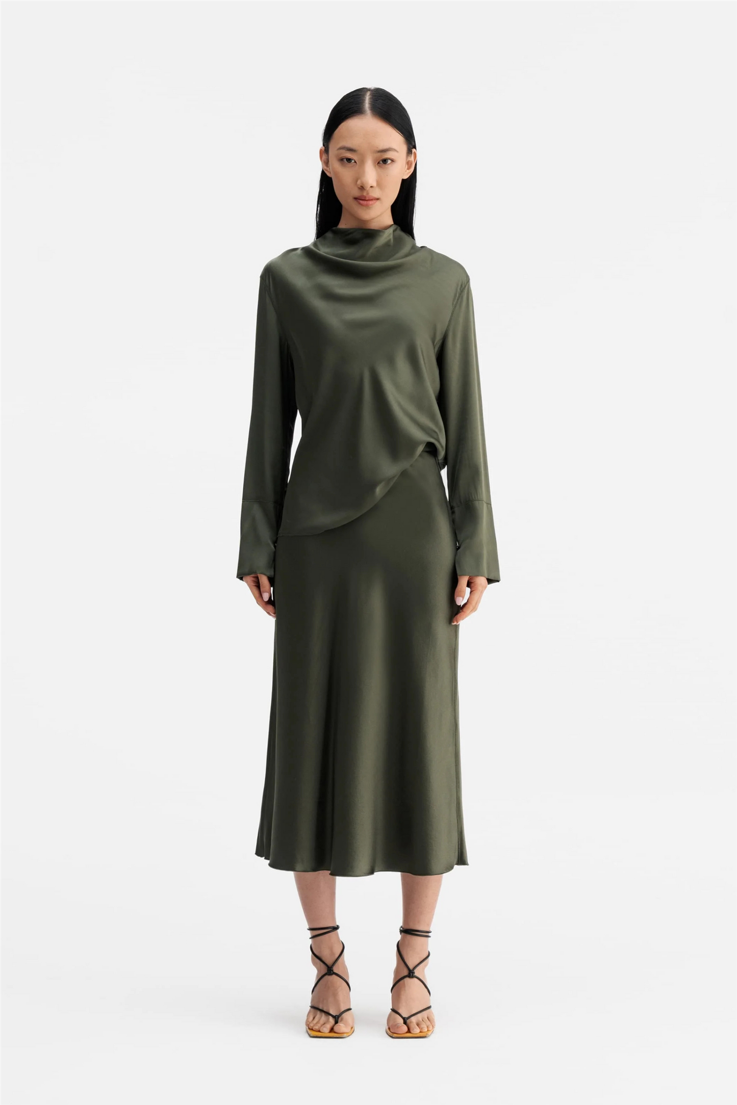 Ayumi Silk Blouse Olive