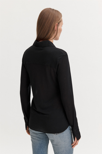 Lyocell Cashmere Shirt Black