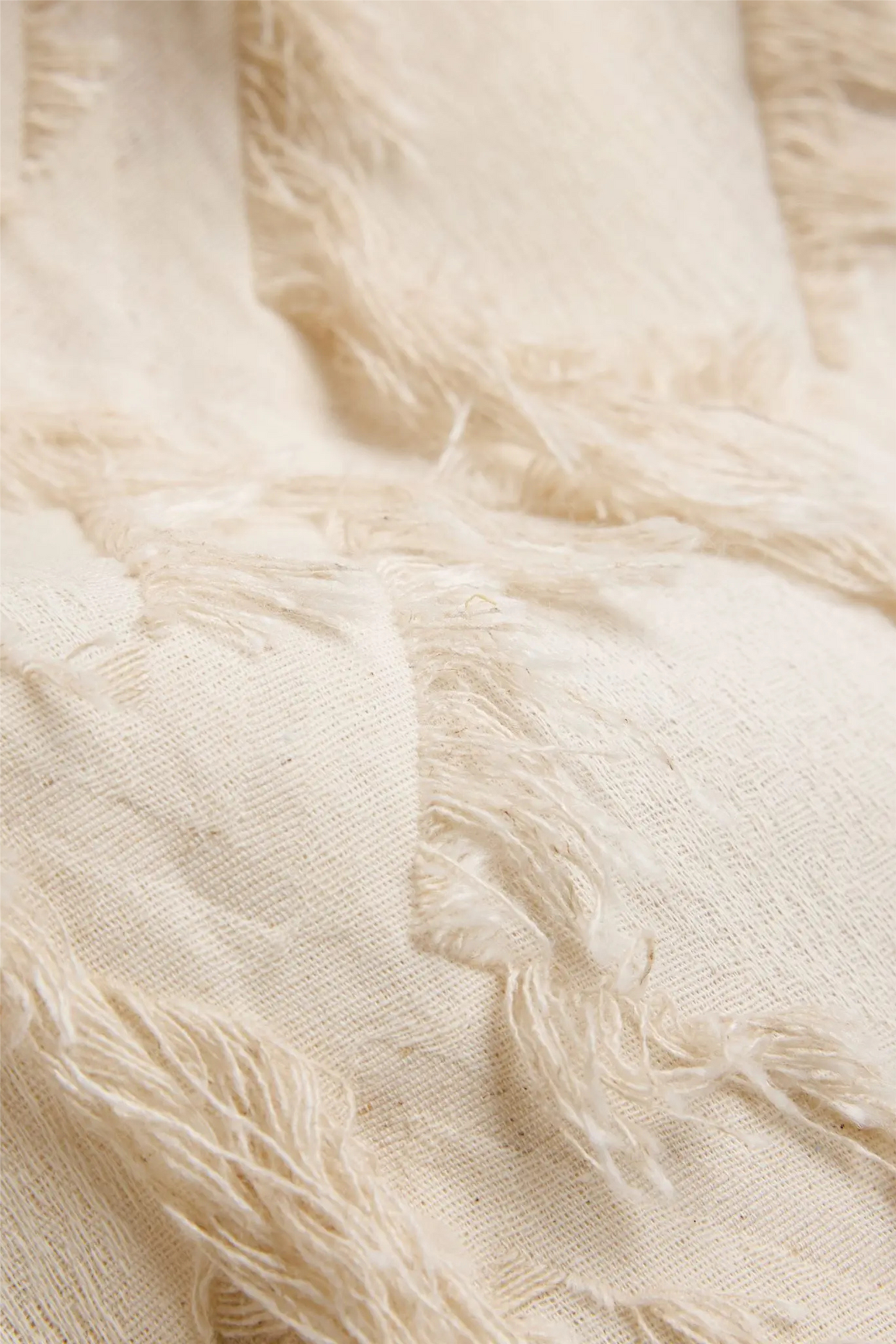 Posy Fray Skirt Raw Beige