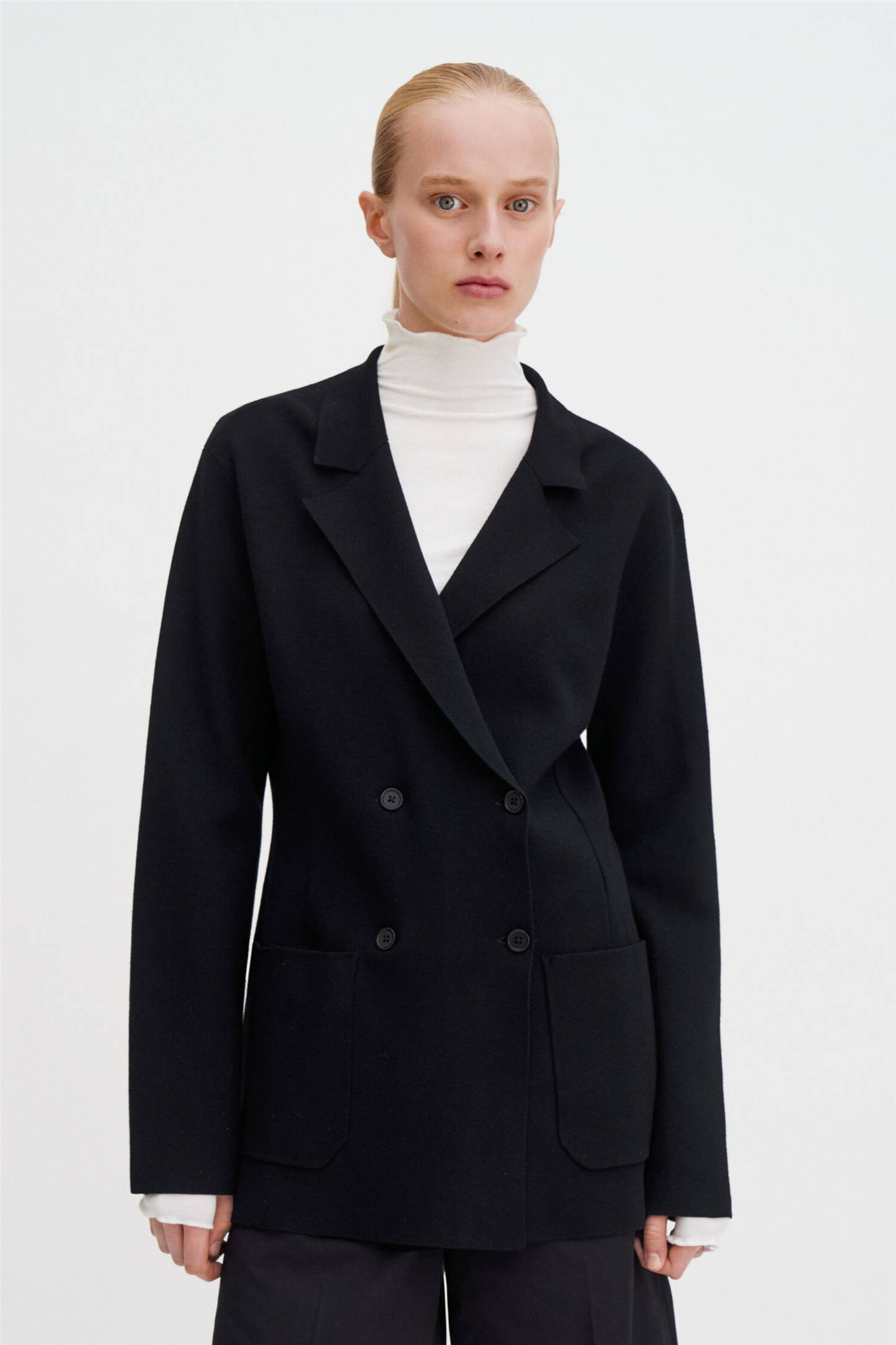 Milano Knit Blazer Black
