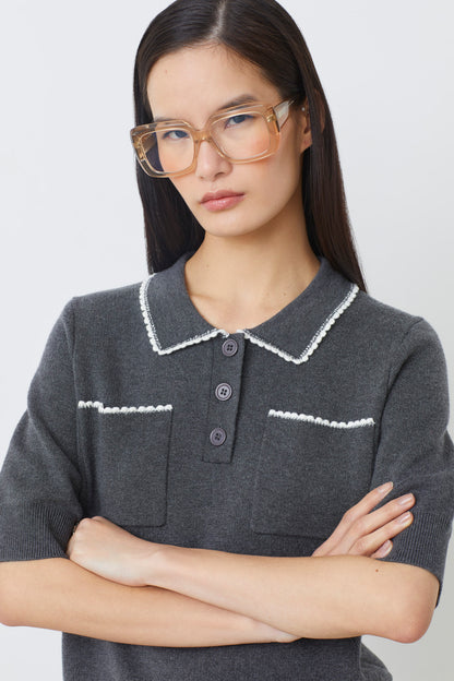 Polka Sweater Carbone