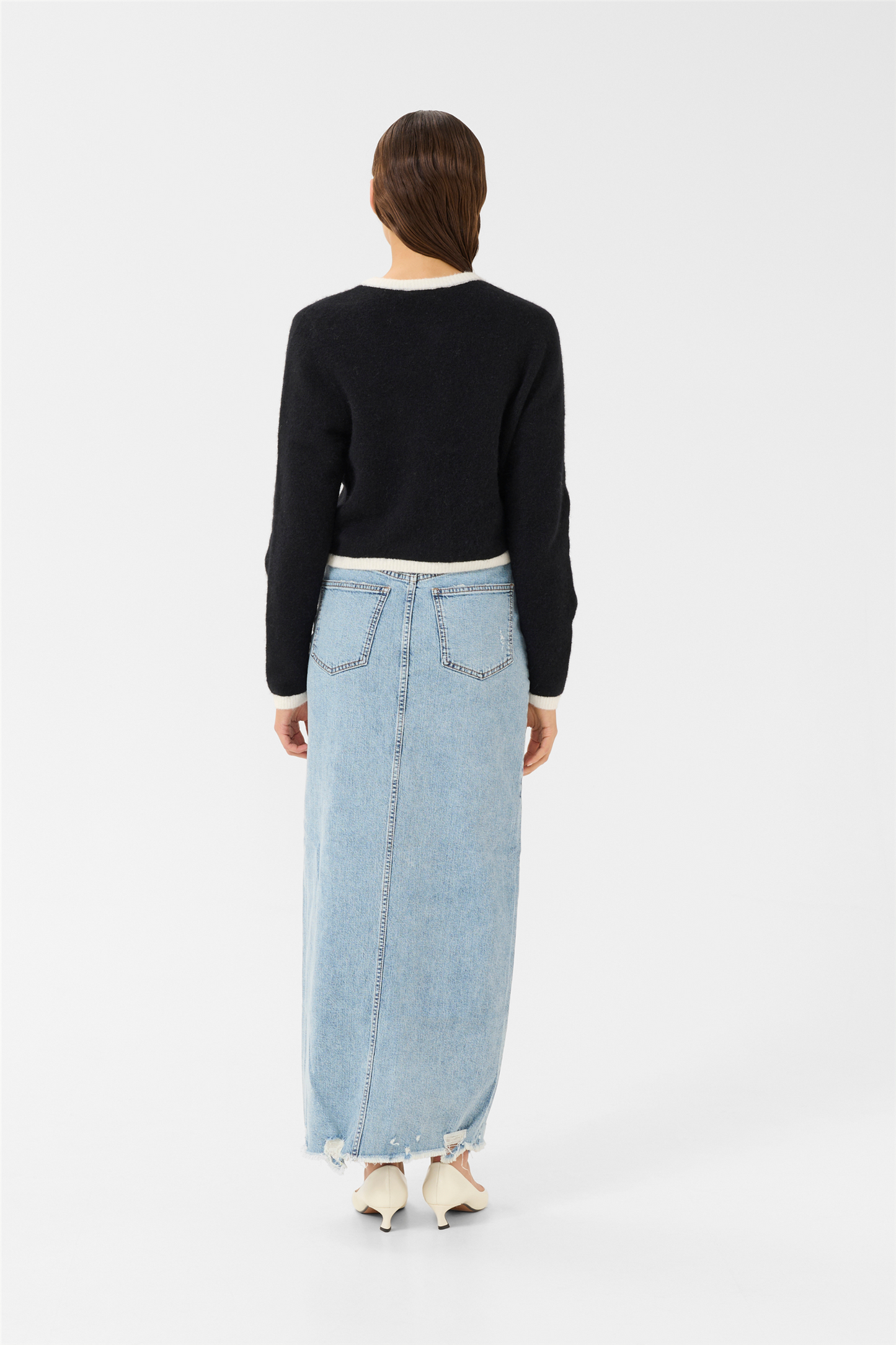 GZalpha ls contrast cardigan Sort