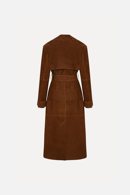 Suede Trenchcoat Toasted Coconut.