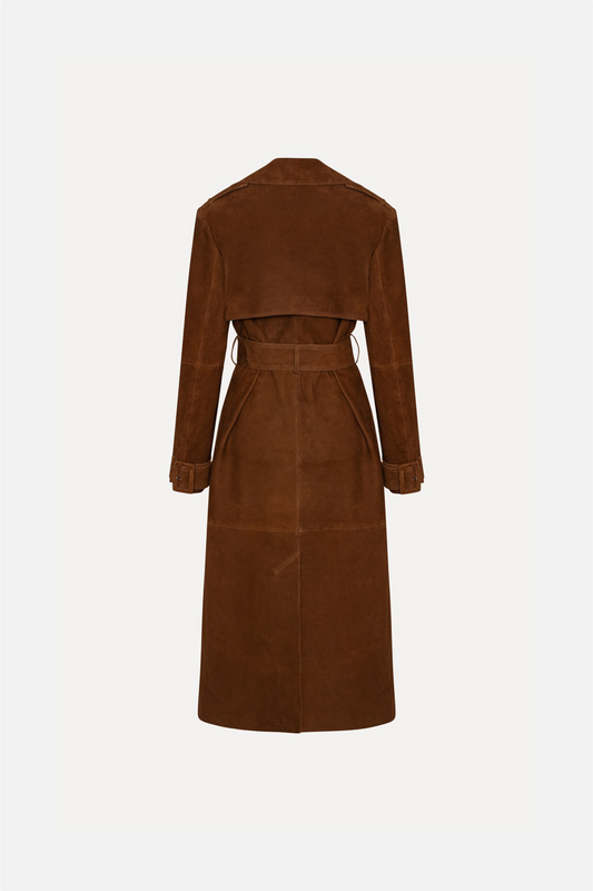 Suede Trenchcoat Toasted Coconut.