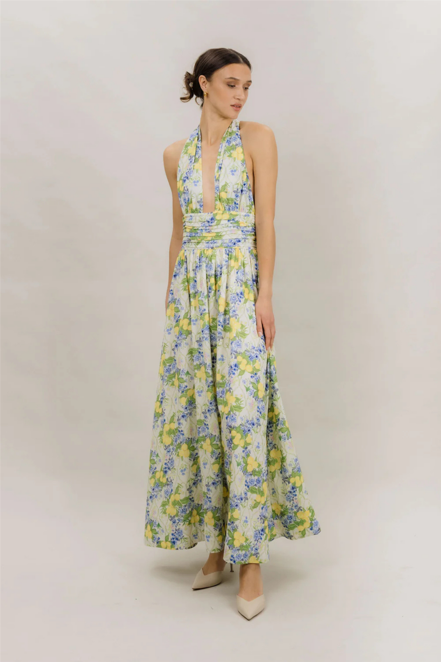 Rosso Dress Lemon Aop.