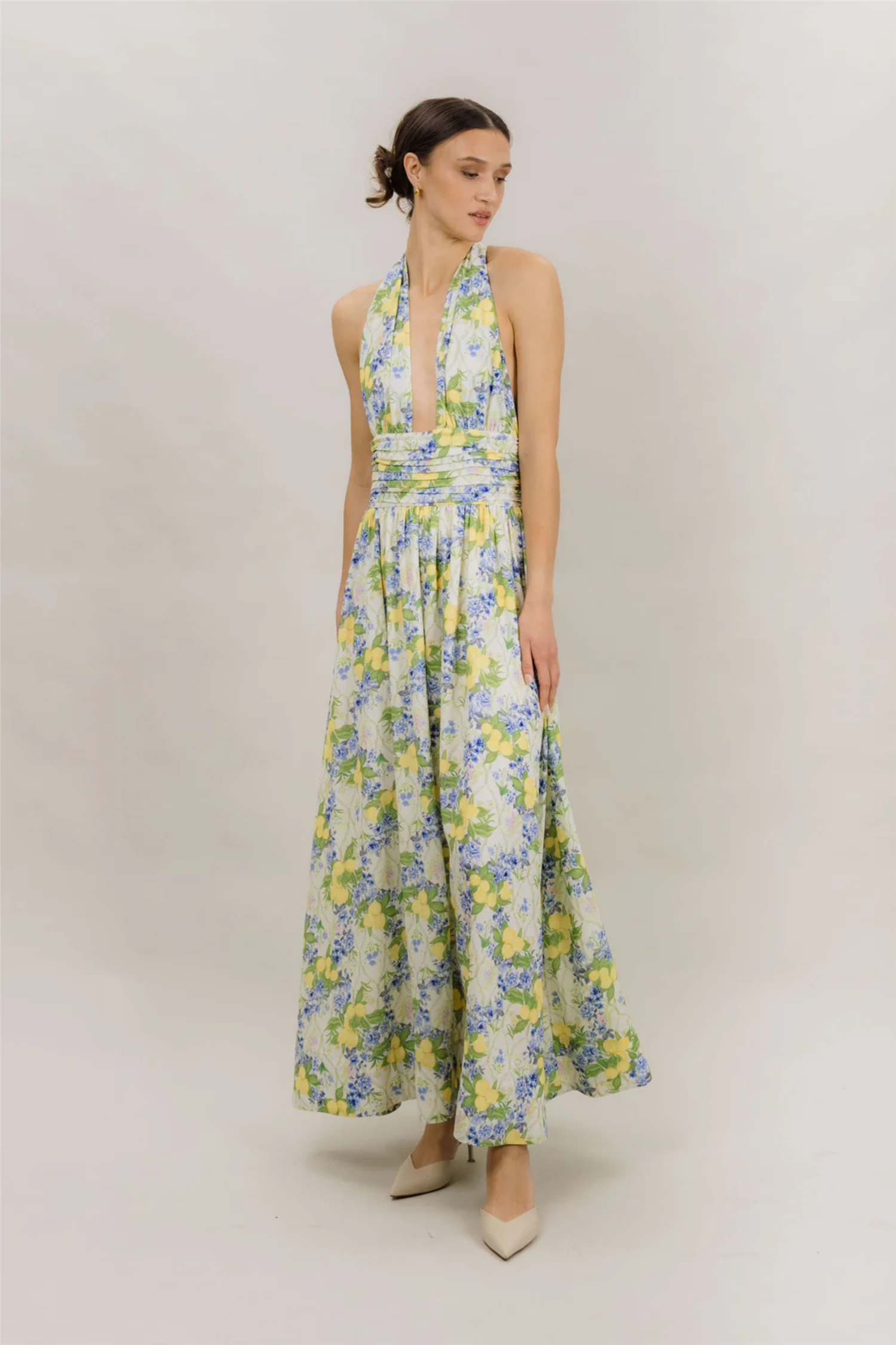 Rosso Dress Lemon Aop.