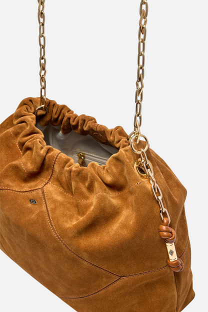 Bag M Suede June Tote Cognac.