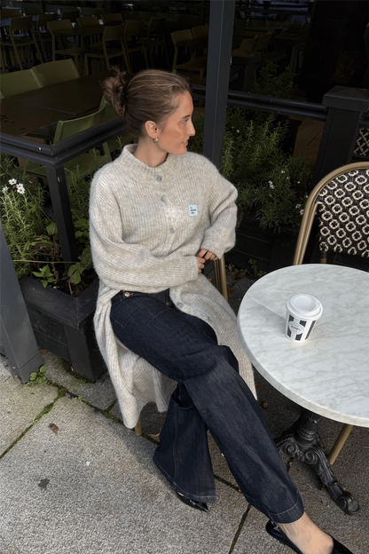 WOMEN’S CARDIGAN EAST Powder Snow Melange