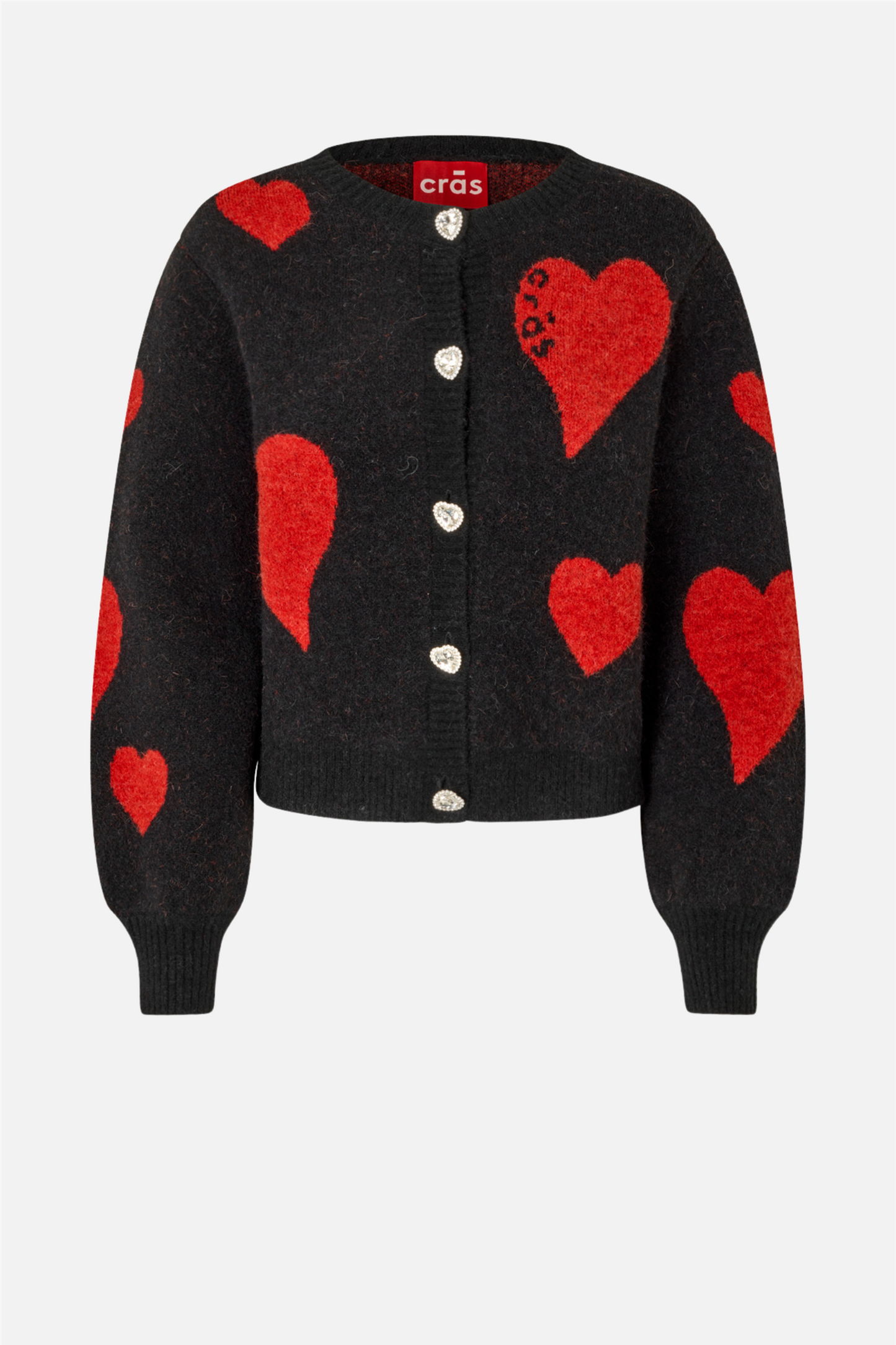 Heartscras Cardigan Black Hearts