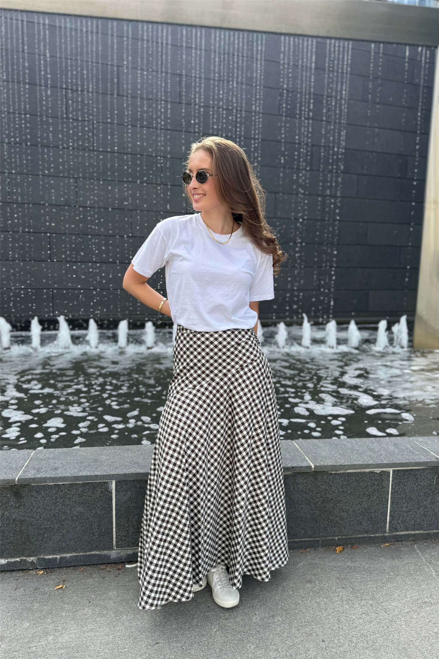 Taormina skirt Brown Gingham