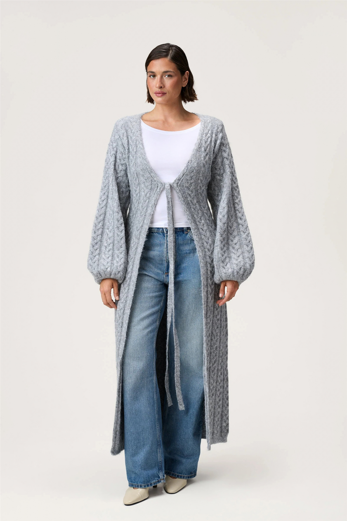 Biella Cardigan Grey Melange.
