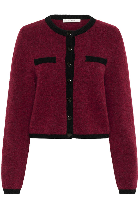 GZalpha ls contrast cardigan Red