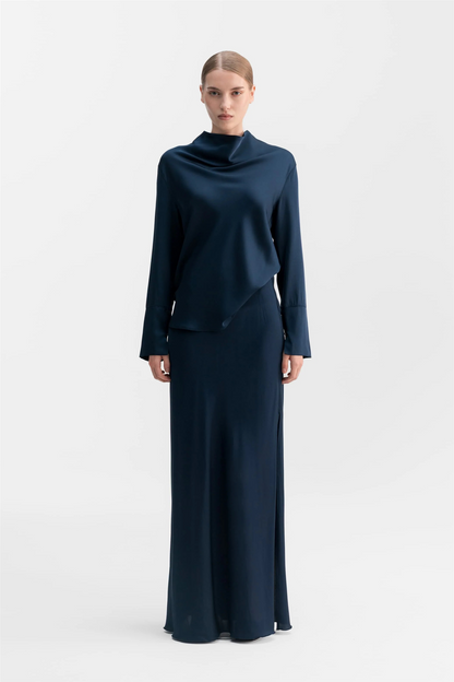 Ayumi Silk Blouse Midnight Blue