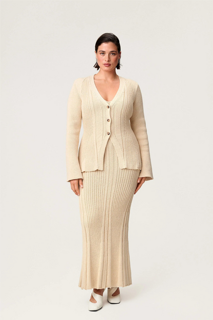 Lugo Cardigan Butter Beige