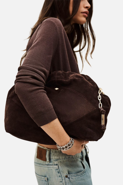 Bag M Suede June Tote Choco