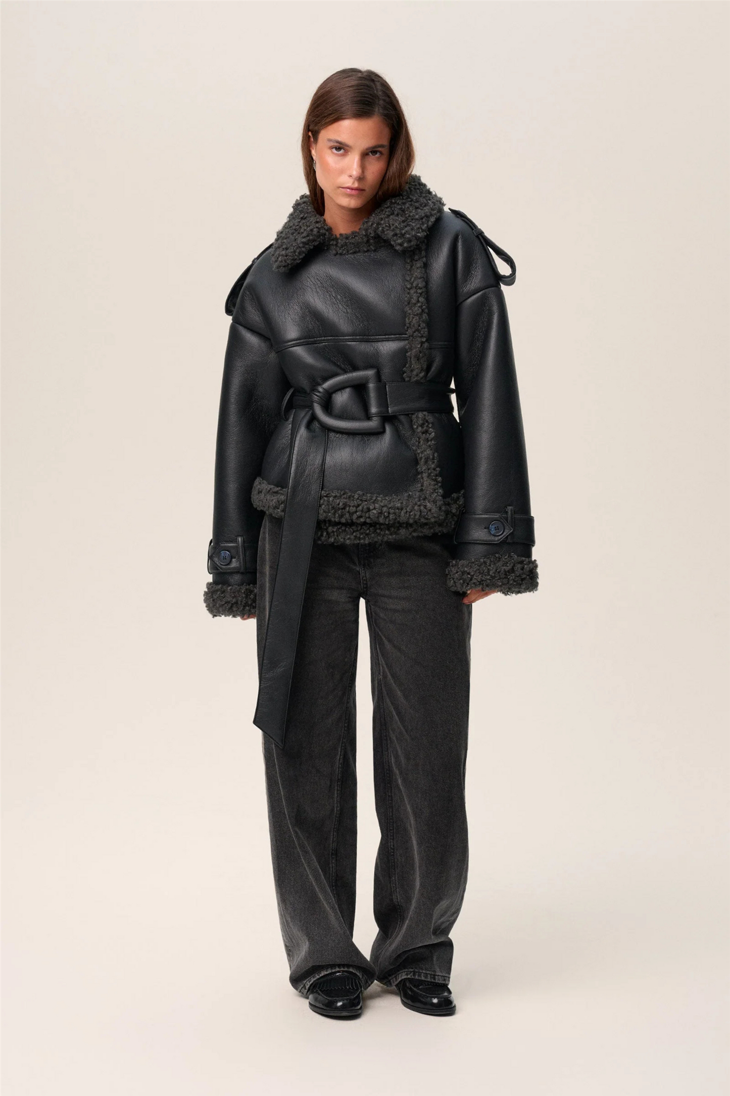 Manchester Cropped jacket Black