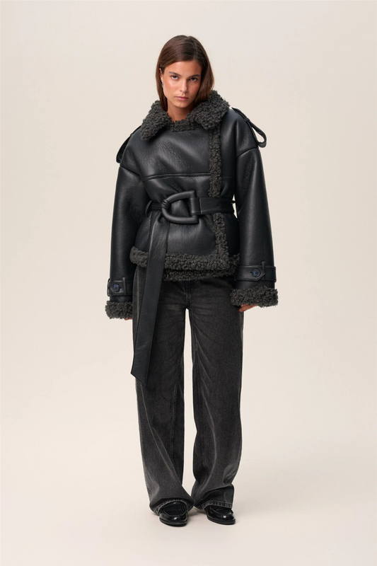 Manchester Cropped jacket Black