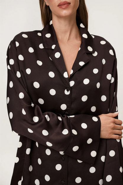 Aspen Pyjamas Brown Dot