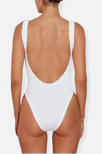 Square Neck Swim White