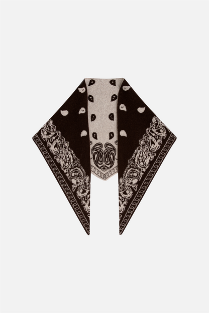 Angela Scarf Multi Black Coffee/Cream.