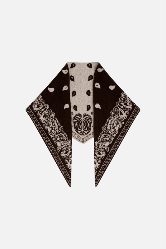 Angela Scarf Multi Black Coffee/Cream.