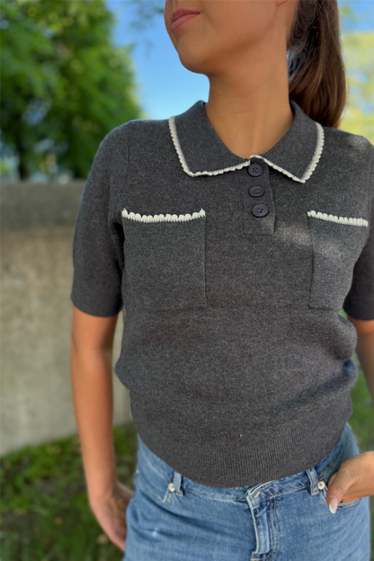 Polka Sweater Carbone