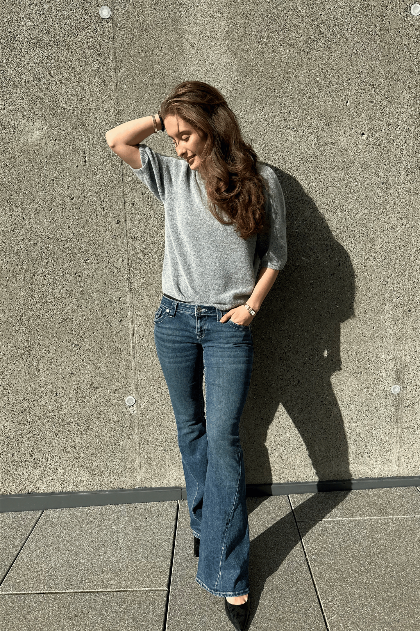 Joey Low Rise Flap Dark Wash