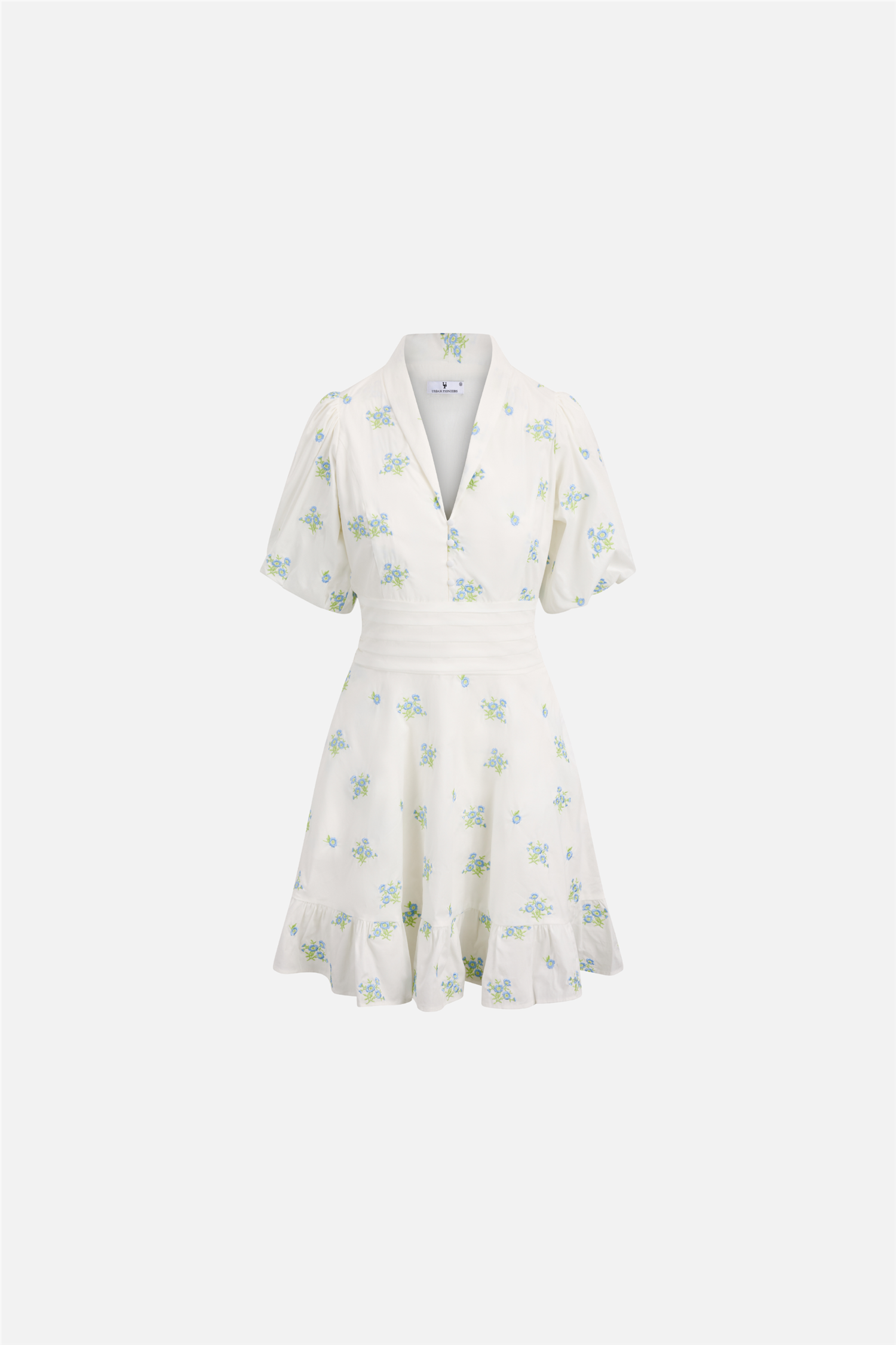 Makayla Dress Blue Flower Aop.