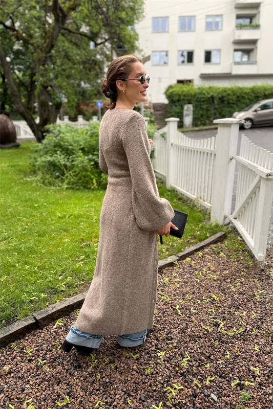 Montana Dress Greige Melange.