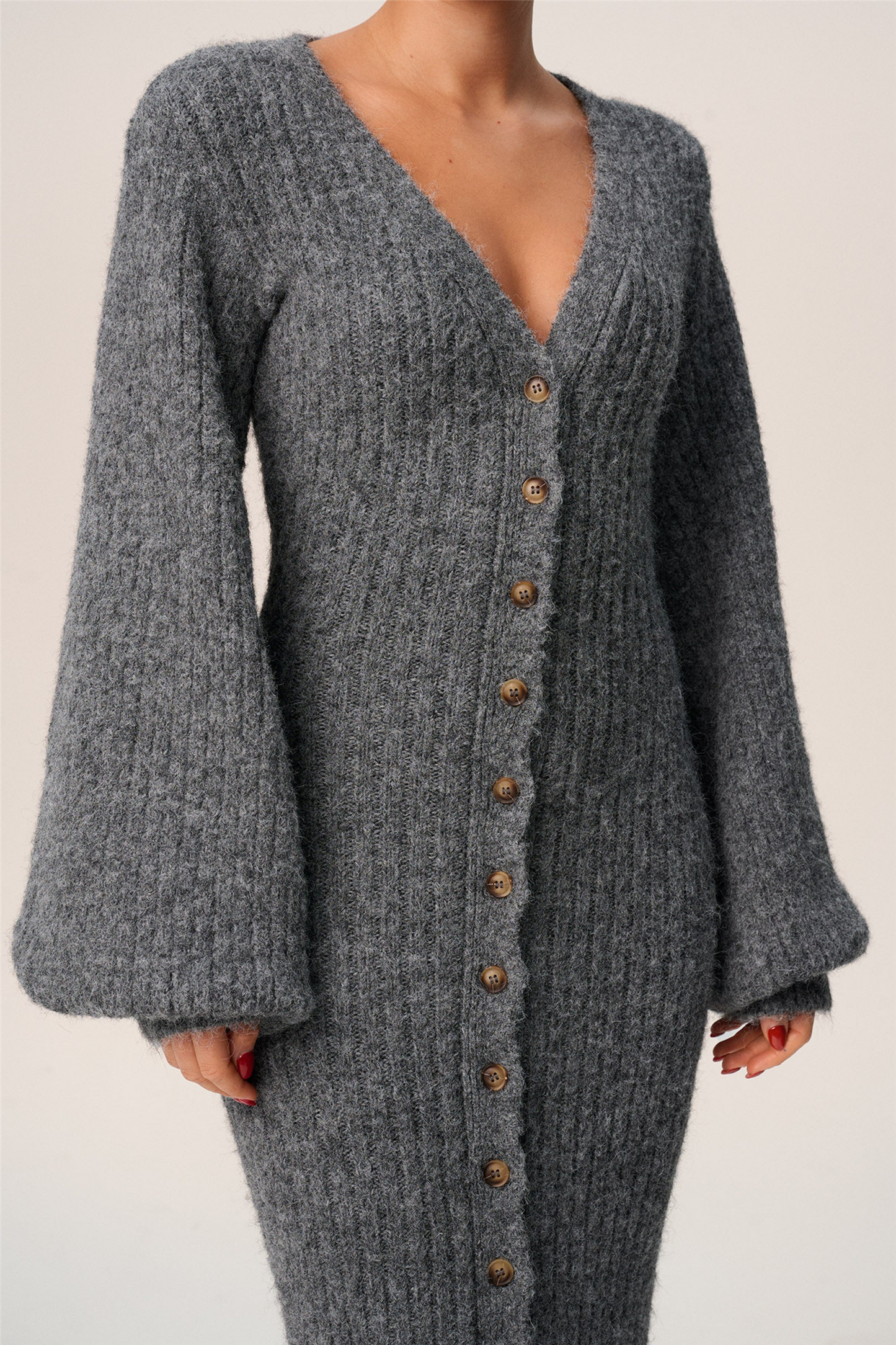 Montana Dress Grey Melange.