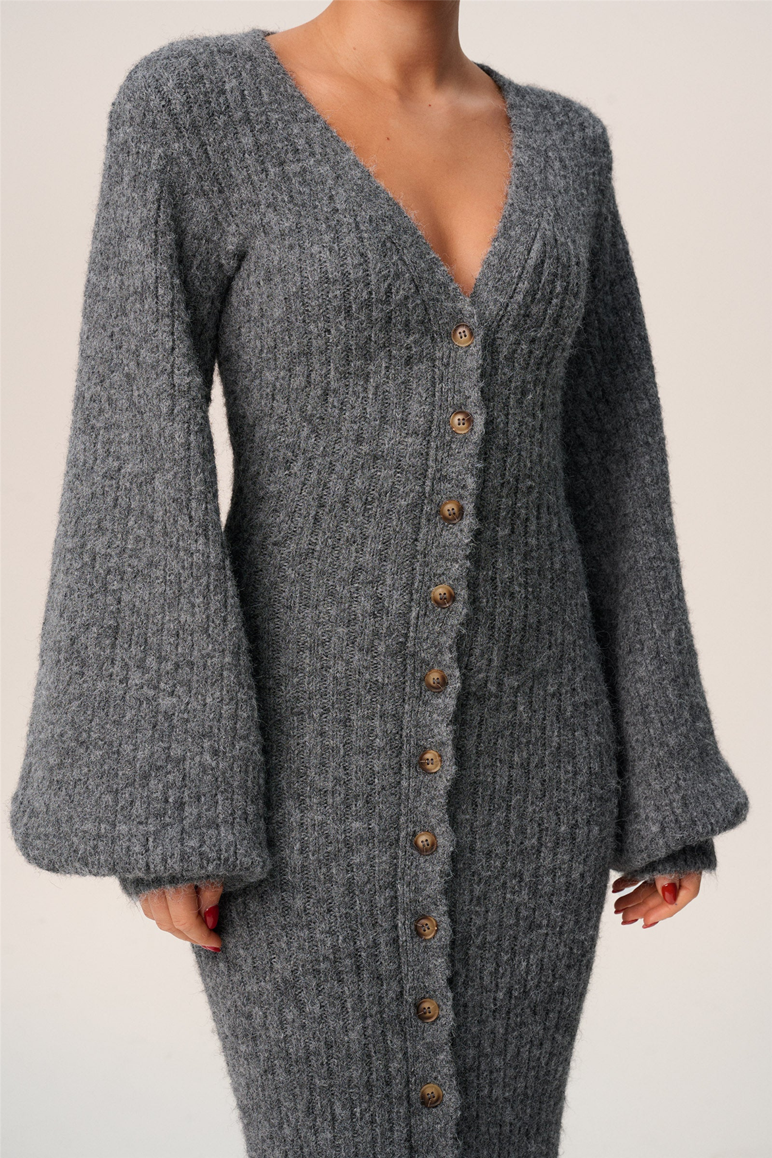 Montana Dress Grey Melange.