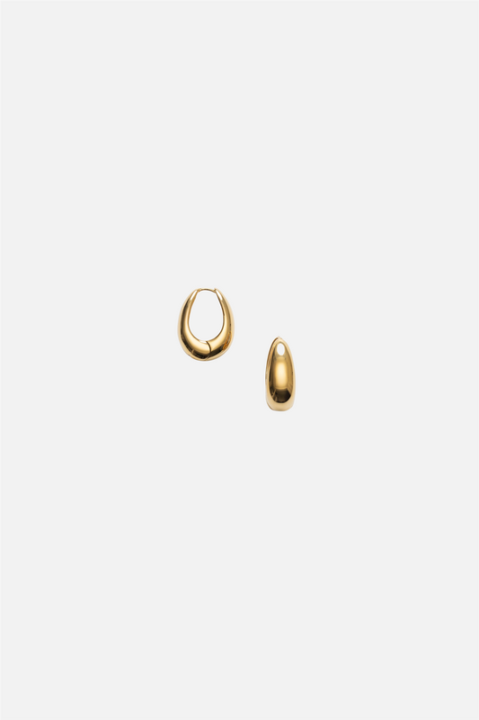 Golden Curve Hoops Bold Gold