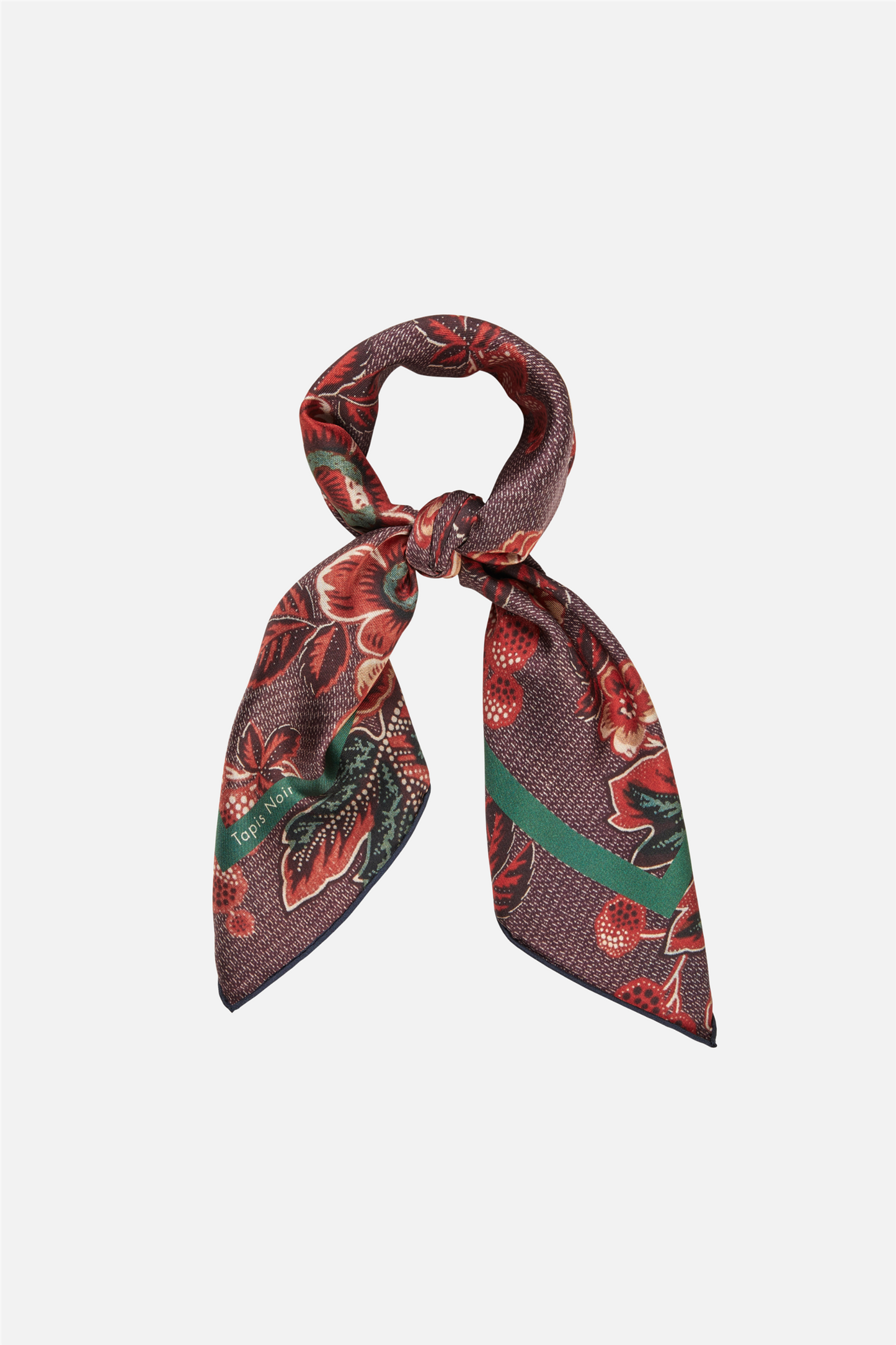 Small Classical Red Bloom Scarf Red