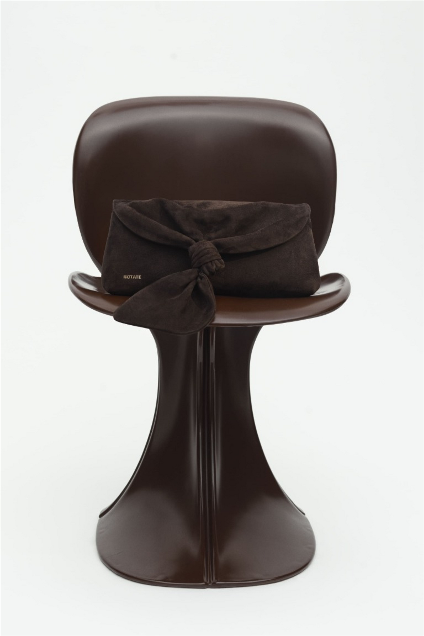 Suede Knot Scarf Bag Chocolate Torte