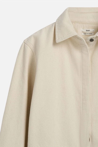 Reign denim overshirt Ecru