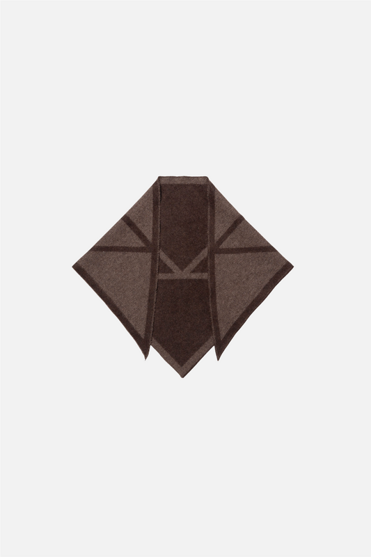 Triangle scarf small Tobacco / Cacao