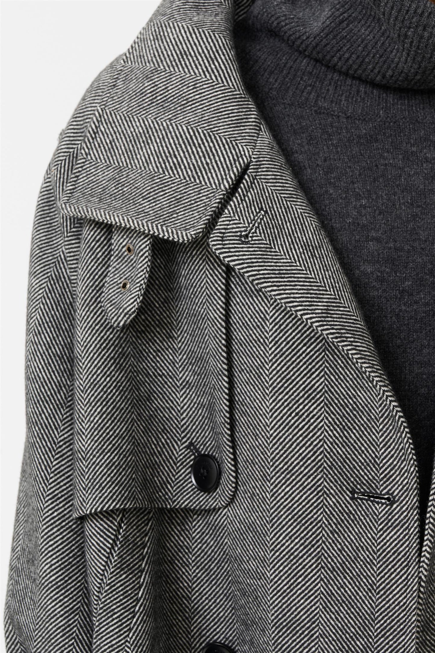 GZavic short jacket Black Herringbone