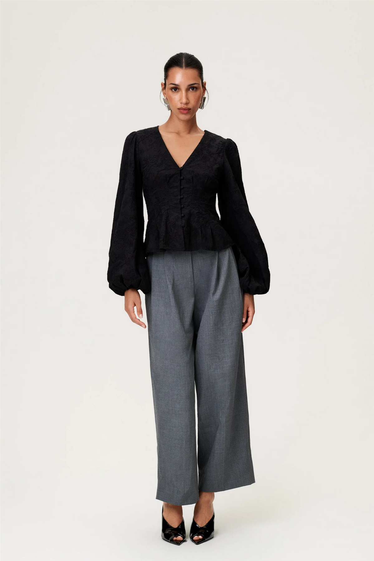 Palena Blouse Black Embroidery