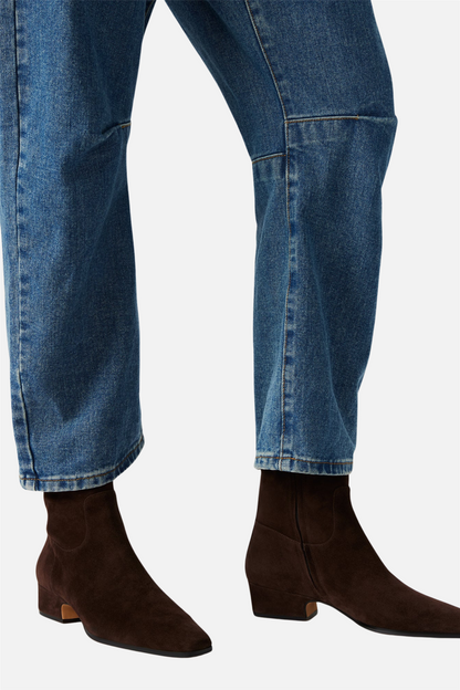 Dusty Ankle Boot Chocolate Brown Suede.