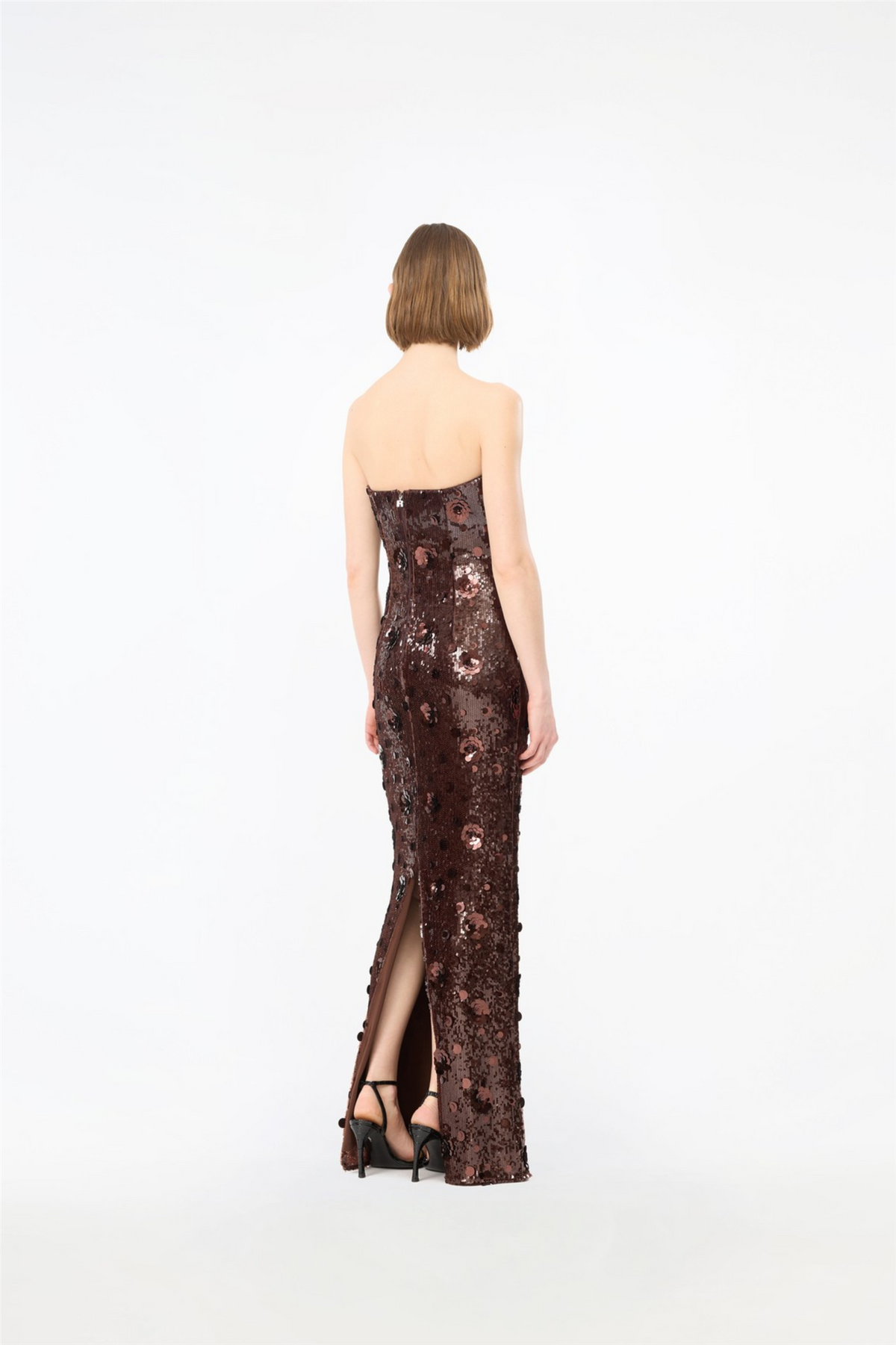 Sequins Tube Dress Chicory Coffee.