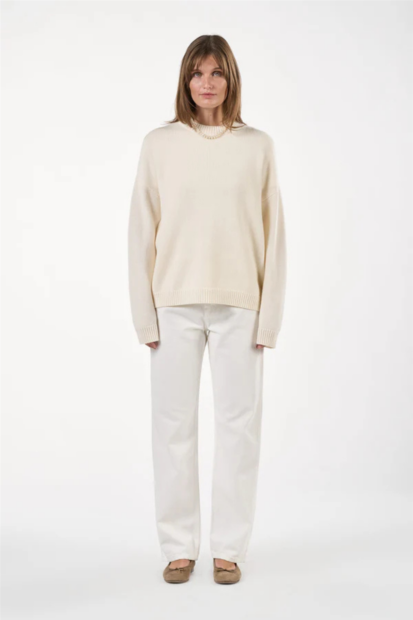 Kaia Sweater Off White / Bordeaux