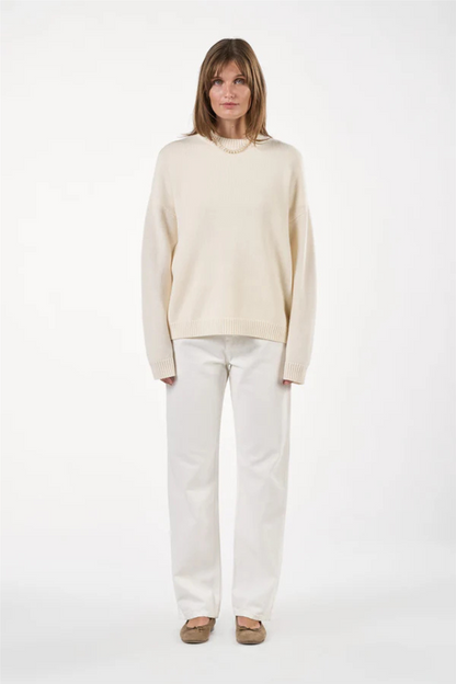 Kaia Sweater Off White / Bordeaux