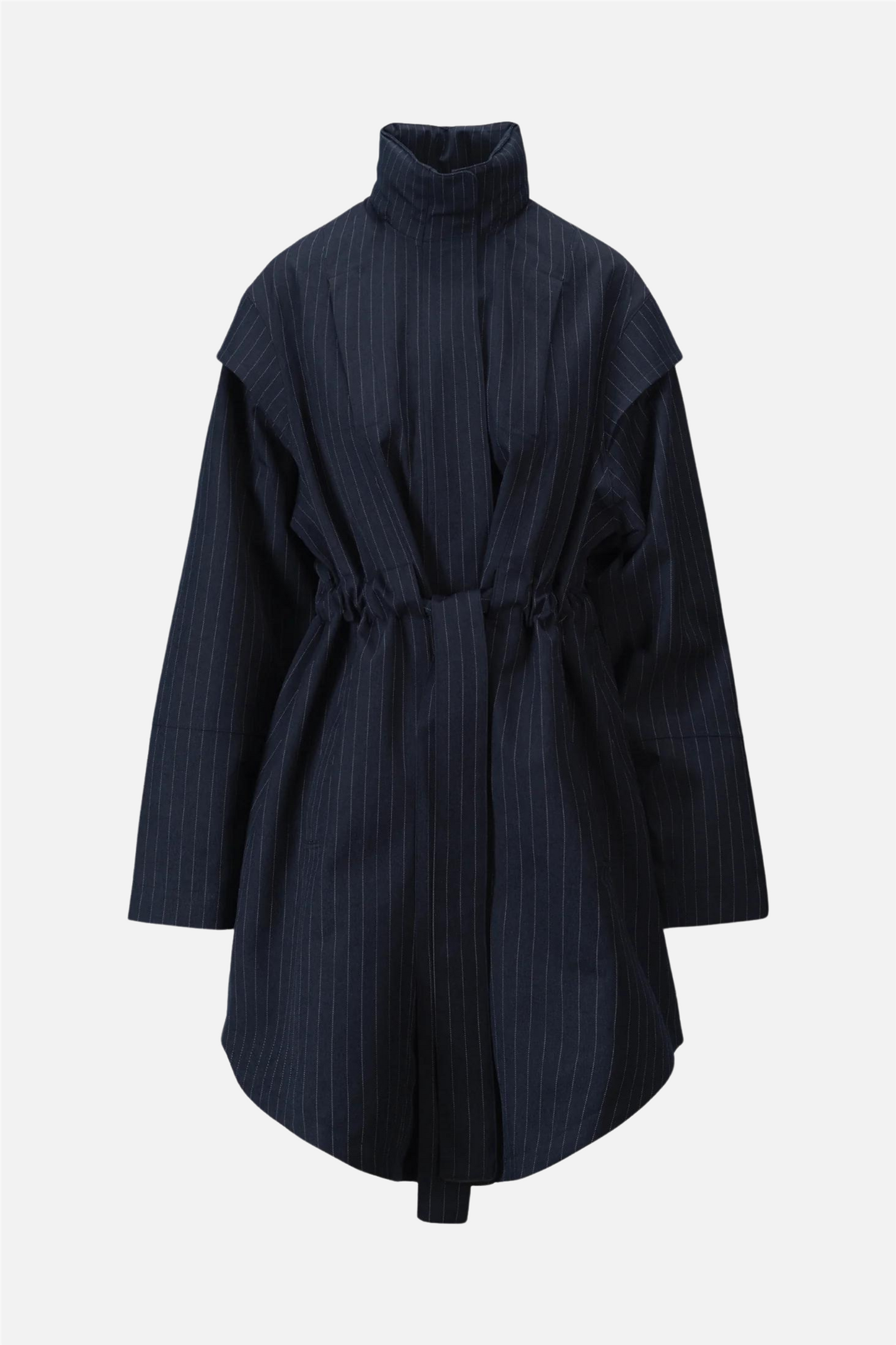 Monsun Coat Navy Pinstripe