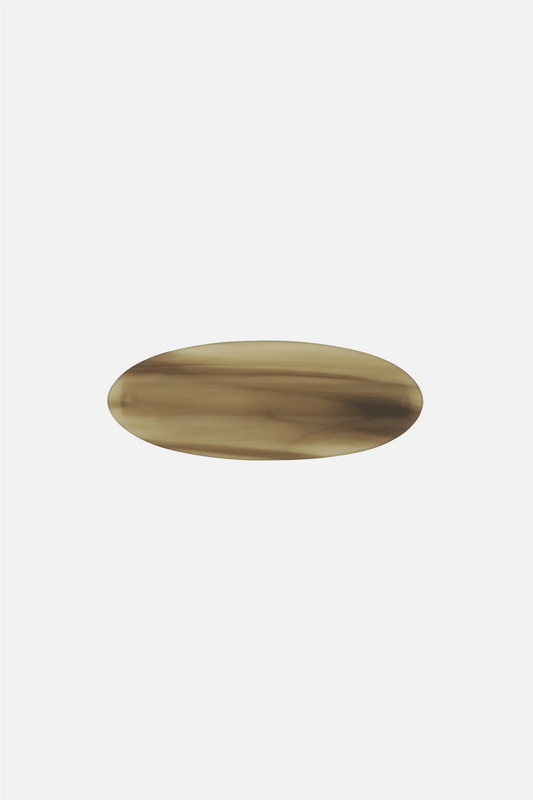 Oval Bone Clip Green