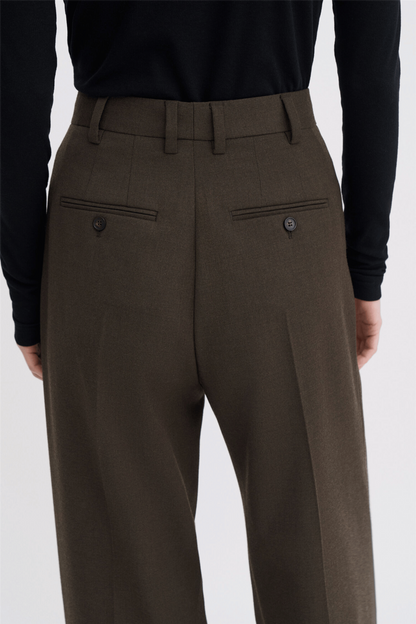 Darcey Wool Trousers Walnut Brown